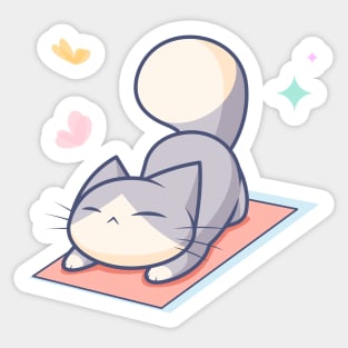 Yoga Cat Sticker